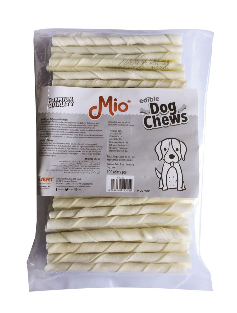 Mio Beyaz Burgu Çubuk 12 cm - 5 gr - 100'lü