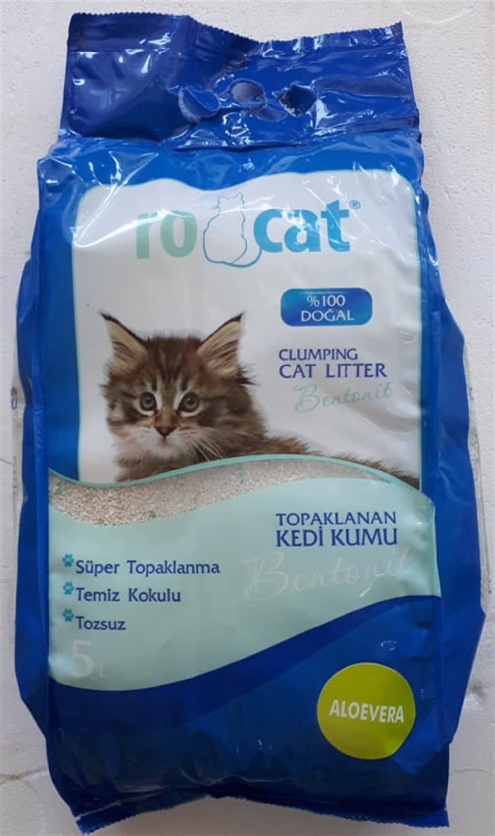 Ro Cat Bentonit  Aloe Vera  Kokulu  İnce Taneli 5 lt Kedi Kumu