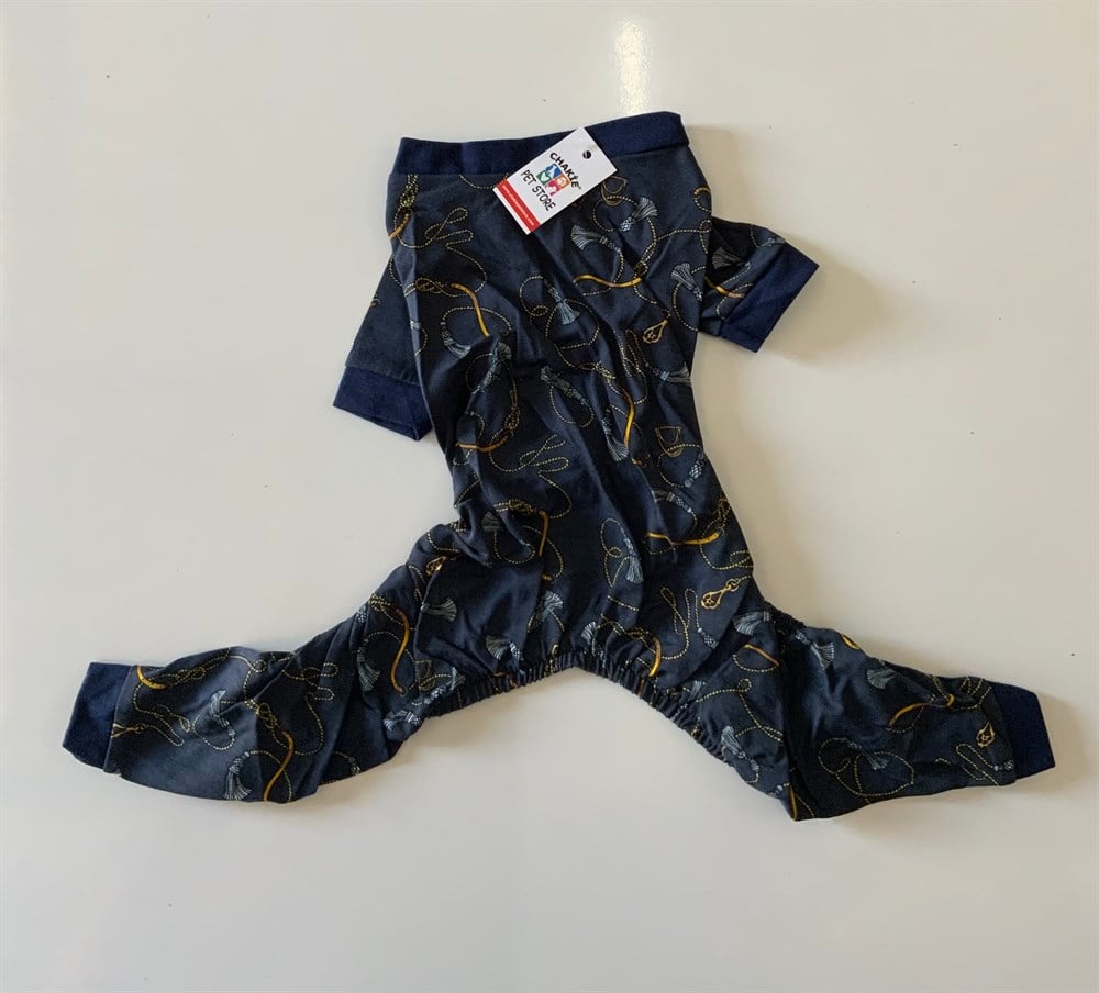 Tulum Yazlık Koyu Mavi Desenli XS/S/M/L/XL/XXL