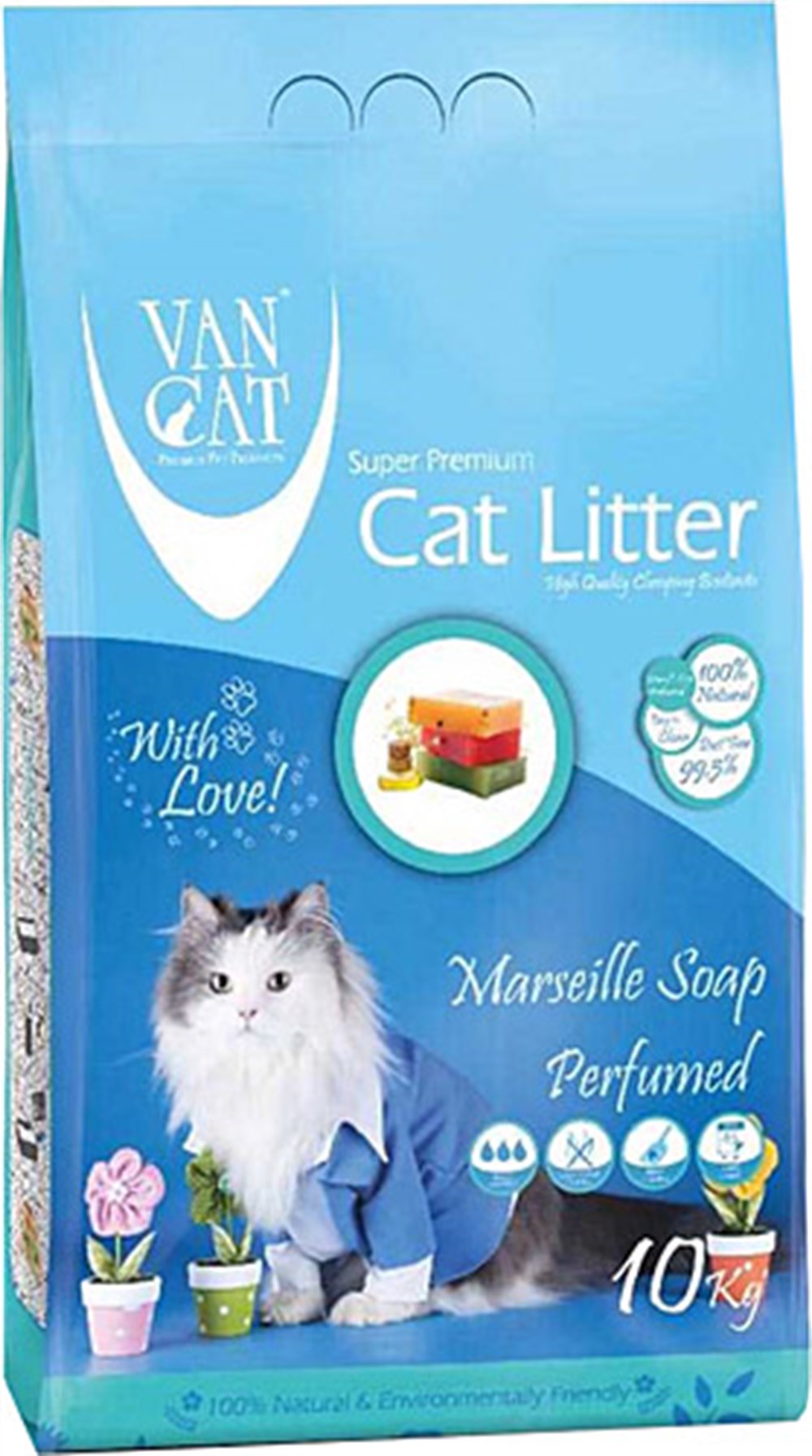 Vancat Marsilya Soap 10 kg Kedi Kumu