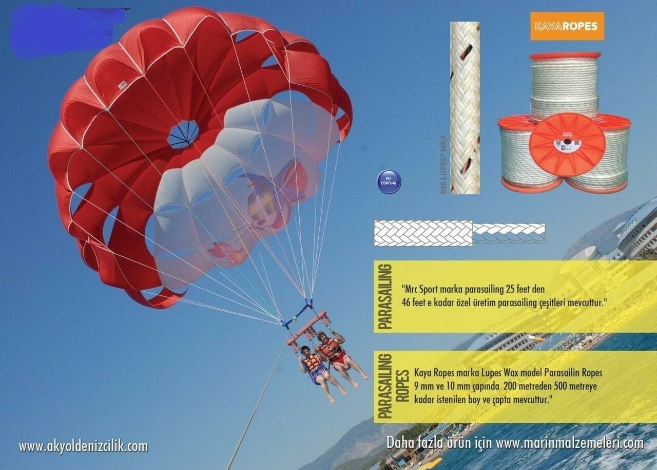 KAYA PARASAILING ROPES 350mtX9mm