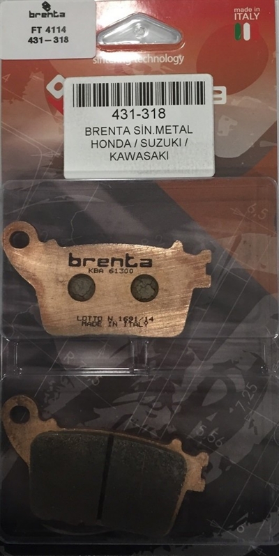 SUZUKI GSX-R600 SINTER ARKA FREN BALATASI