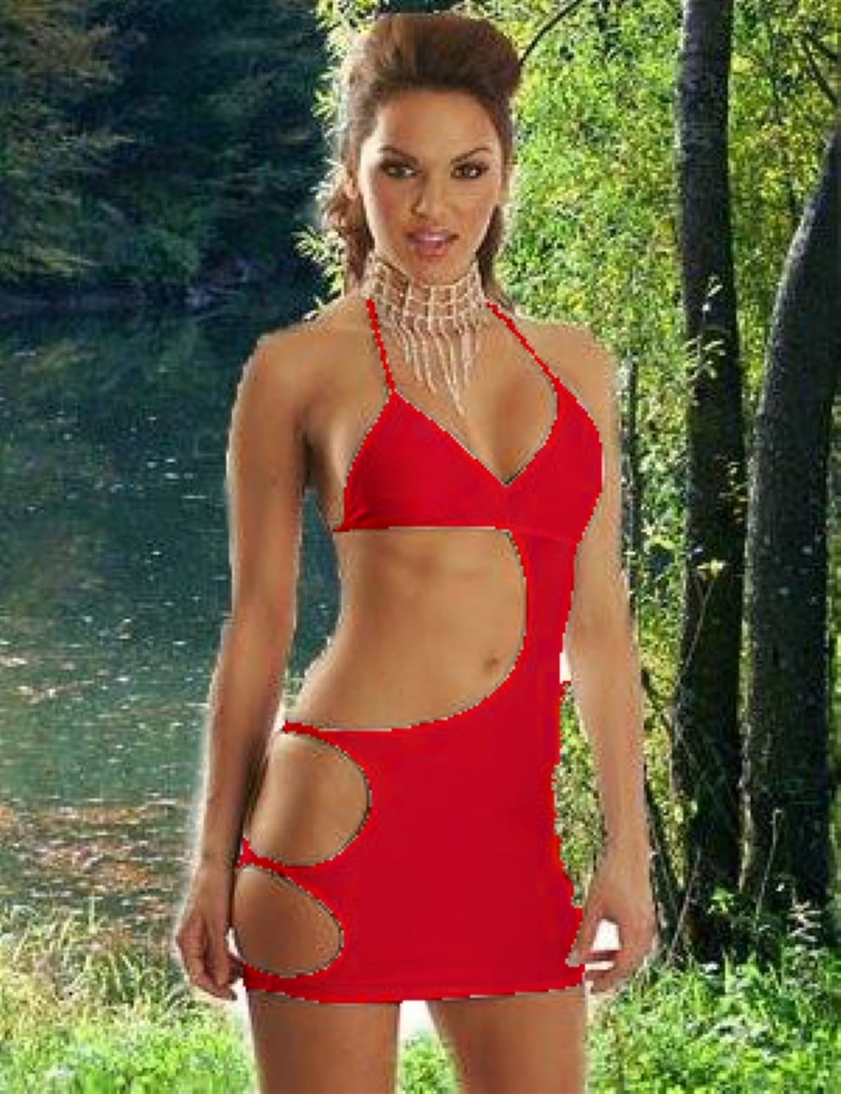 Terry Pau TP060785 Dekolteli Seksi Elbise