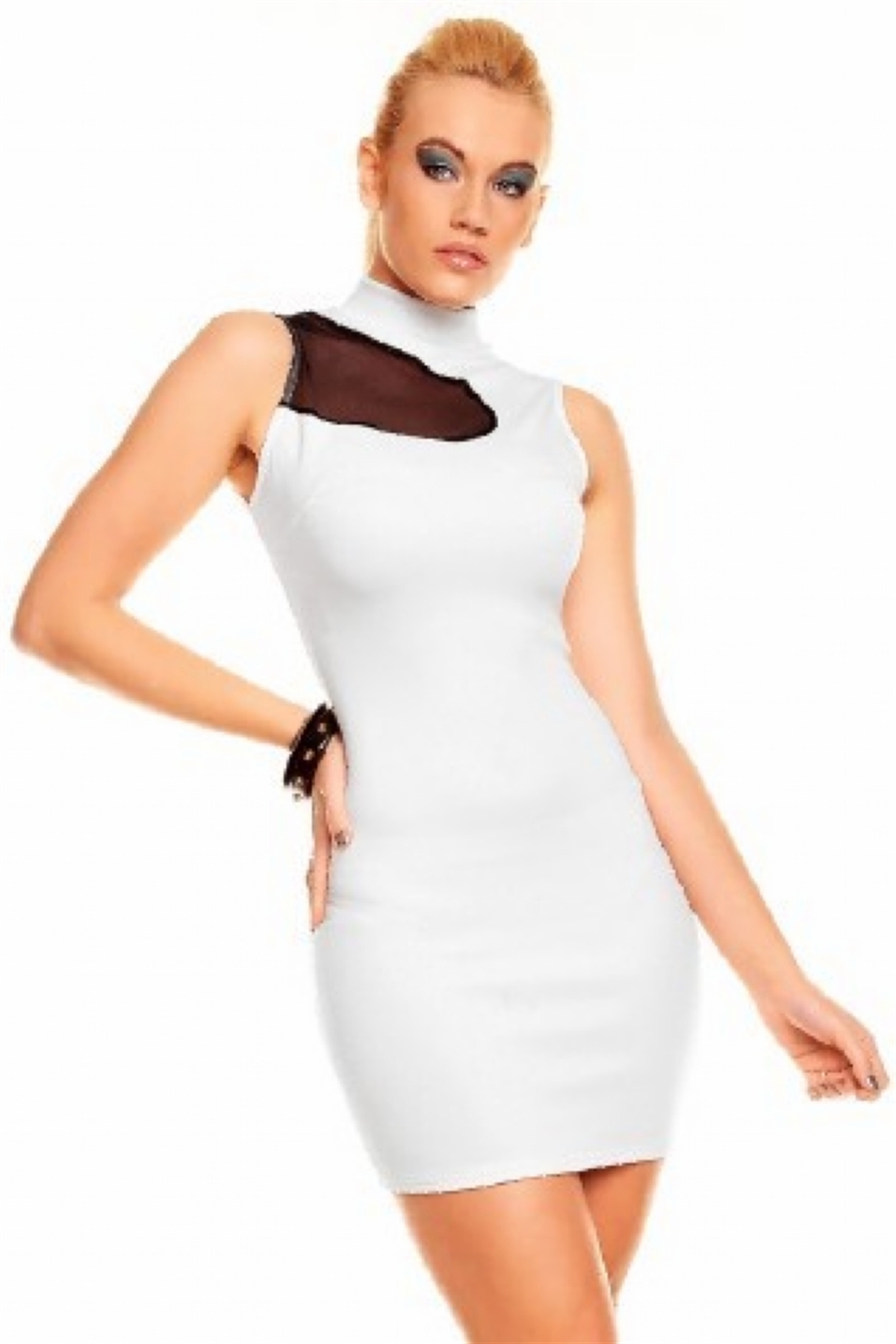 Terry Pau TP100881 Kolsuz Mini Elbise