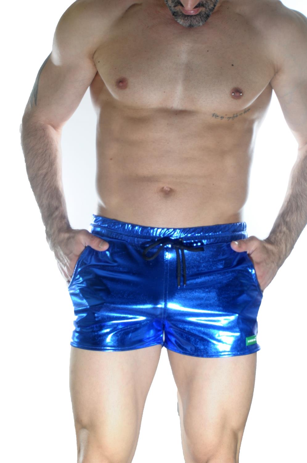 Erkek Mavi Lame Short