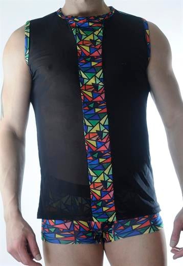 Erkek Transparan Renki Atlet Boxer Takımı