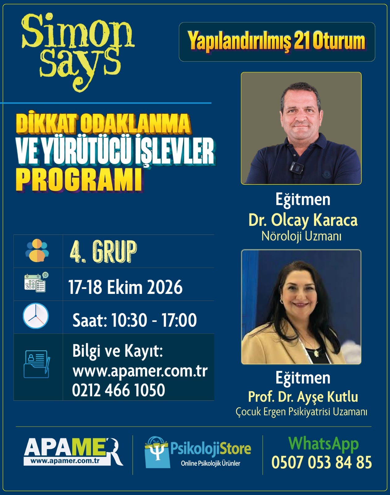 Simon Says Dikkat Odaklanma ve Yürütücü İşlevler Programı