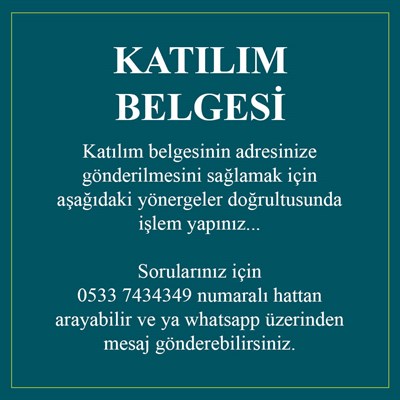 Katılım Belgesi