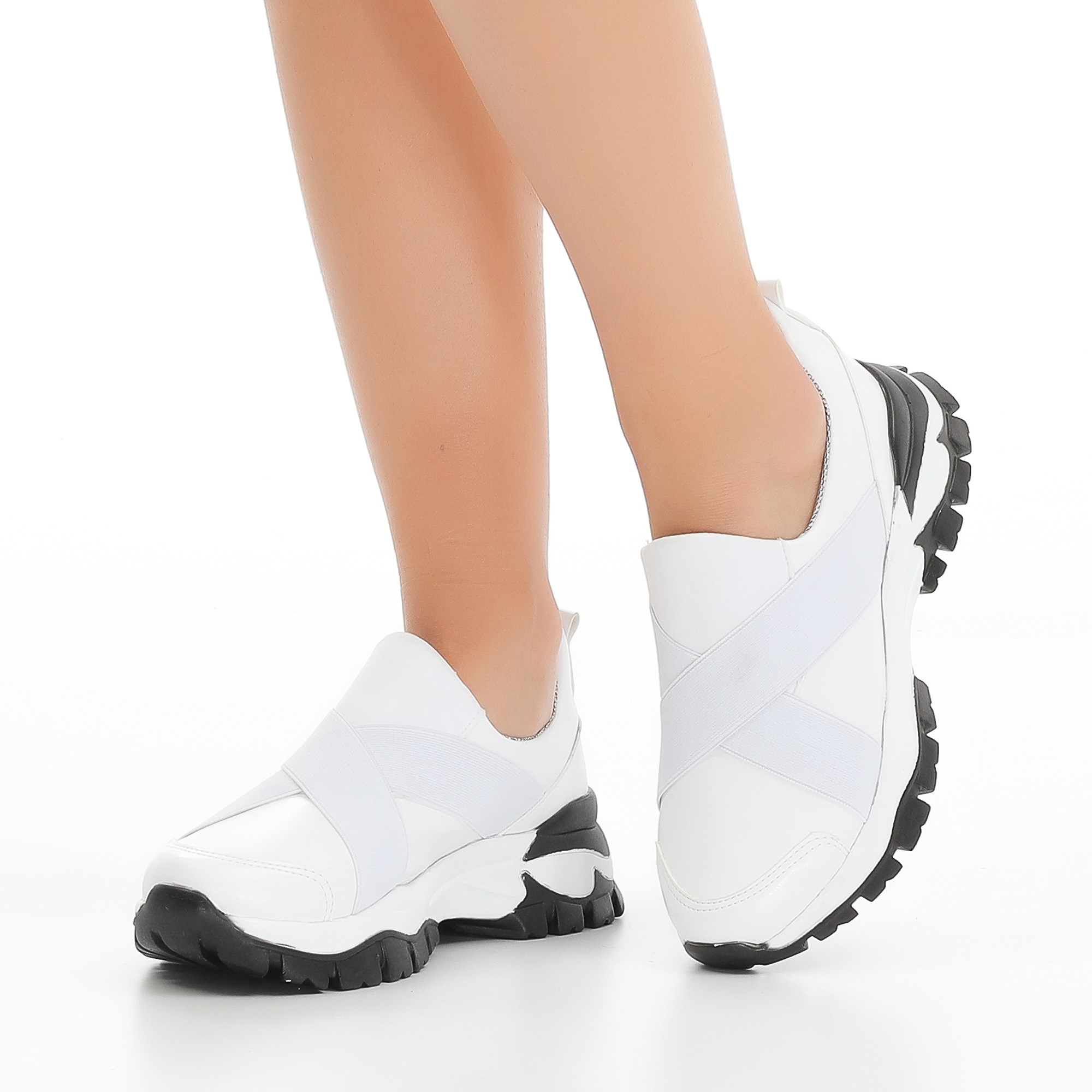 Bogi Beyaz Lastikli Spor Ayakkabı