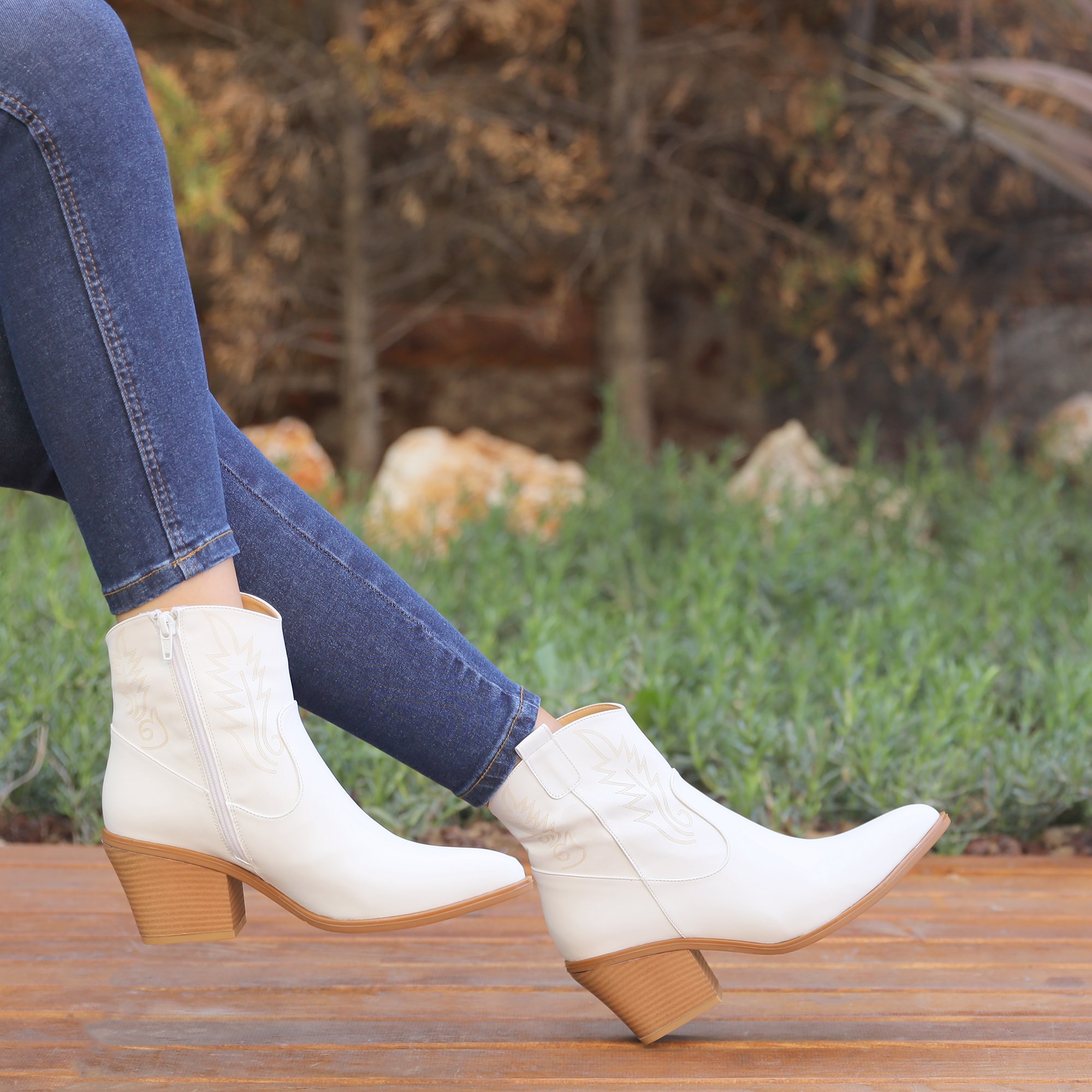 Diyonra S.Deri Beyaz 