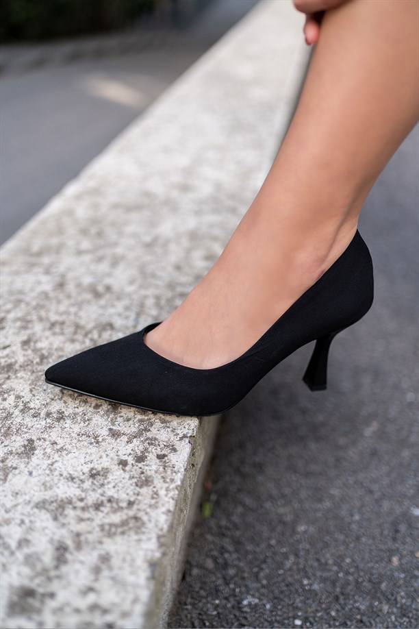 Lindos Siyah Kadın Stiletto Ayakkabı