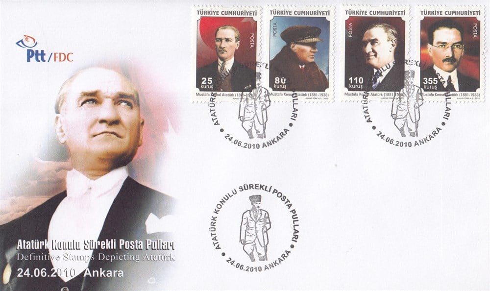 1050 Atatürk Konulu Sürekli Posta pulları
