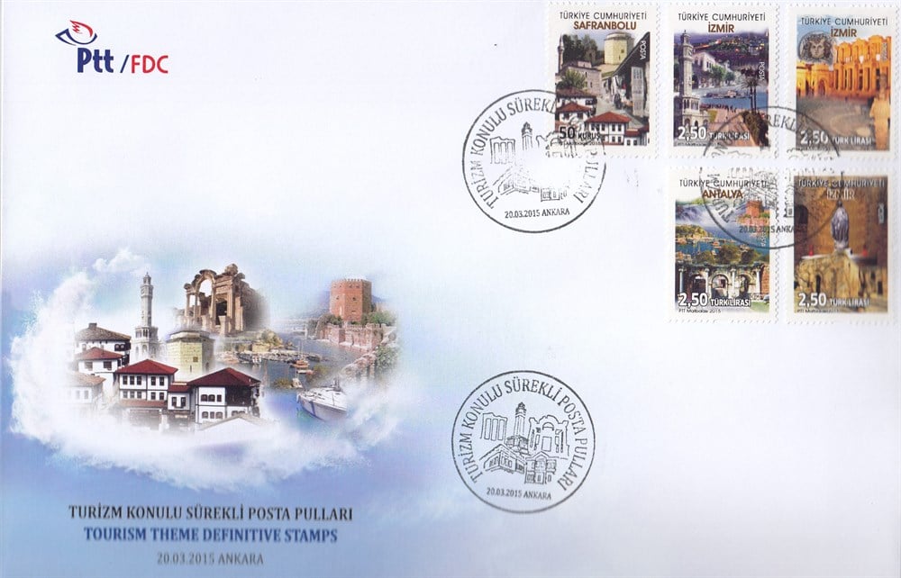 1174 Turizm Konulu Sürekli Posta Pulu