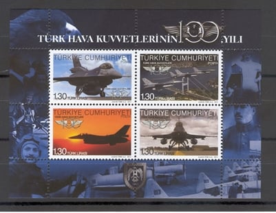 1069 Türk Hava Kuvetlerinin 100.Yılı - Hatıra Bloku
