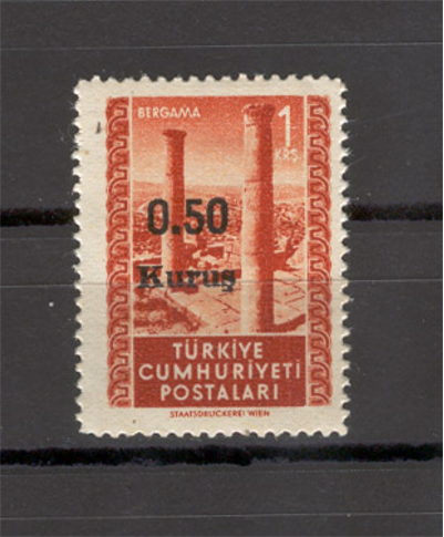 0098 Posta Serisi - Viyana Baskılı 1Krş.Üzerine 0,50 Krş.Sürşar