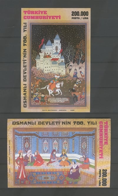 0827 Osmanlı Devletinin Kuruluşunun 700 Yılı  - Özel Blok Dantelsiz