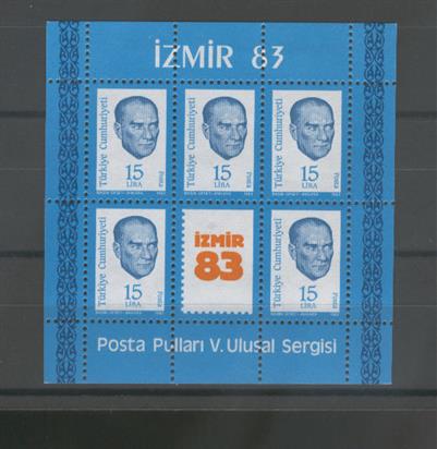0580 İzmir 83 Posta Pulları V. Ulusal Sergisi