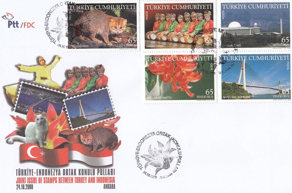 1008 Türkiye-Endenozya Ortak Pulları