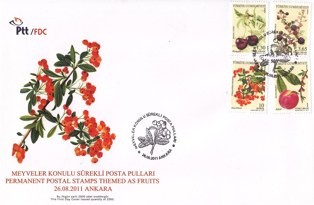 1077 Meyve Konulu Sürekli Posta Pulları