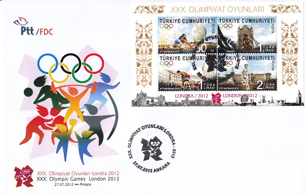 1100 XXX.Olimpiyat Oyunları-Londra 2012-Anma Bloku