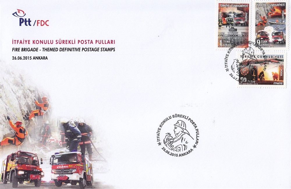 1187 İtfaiye Konulu Sürekli Posta Pulu