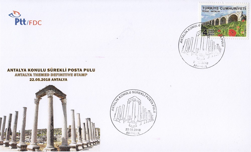 1278-Antalya Konulu Sürekli Posta Pulu