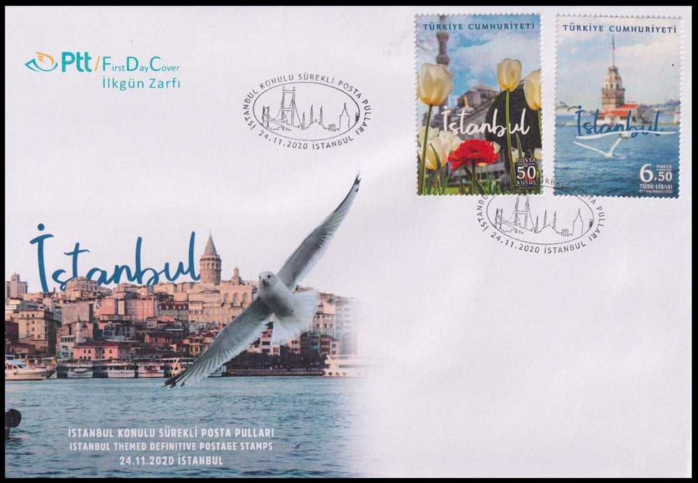 1350-İstanbul Konulu Posta Pulu