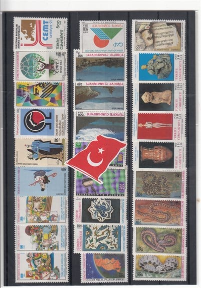 VIII.Grup Kampanyalı Damgasız Türk Pulları