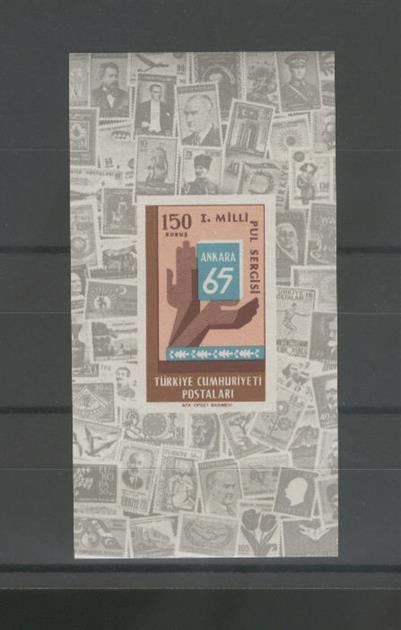 0277 Ankara 65.I.Milli Pul Sergisi Özel Blok Dantelsiz