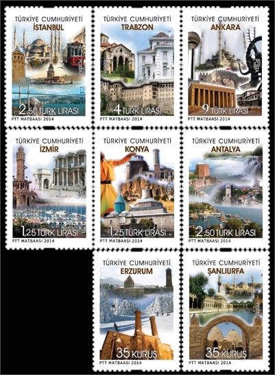 1153 Sürekli Posta Pulları-Turizm Konulu