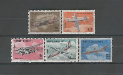 0306 Sivil Uçak Resimli Posta Pulları