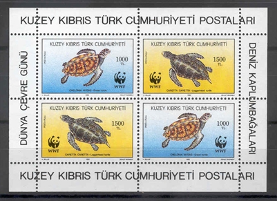0124 Dünya Çevre Günü-Deniz Kaplumbağları-Özel Blok