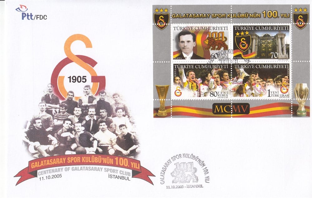 937 Galatasaray Spor Kulübü'nün 100.Yılı-Hatıra Blok