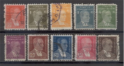 0092 Atatürk Posta Serisi - VI.Seri İnce Kağıt