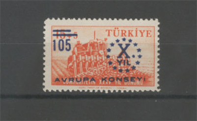 0189 Avrupa Konseyinin 10.Yılı Sürşarjlı Seri