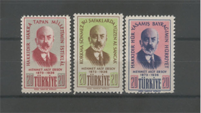 0152 İstiklal Marşı Şairi Mehmet Akif  Ersoyun Ölümünün 20.Yılı