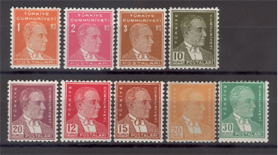 0113 Atatürk Posta Serisi - VIII.Seri - Cumhuriyet