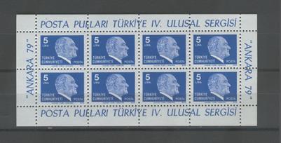0509 Ankara 79 Posta Pulları IV.Ulusal Pul Sergisi - Özel Blok