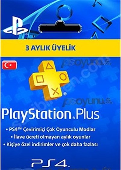 SONY PS4 PSN PLUS 3 AYLIK ÜYELİK KART TÜRKİYE