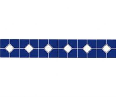 PORSELEN MİNİSER BORDÜRLER 5x5 cm KOBALT-BEYAZ (DIAMOND)