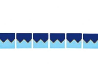 PORSELEN MİNİSER BORDÜRLER 5x5 cm KOBALT-AÇIKMAVİ(ZİGZAGLI)