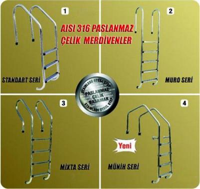 316 PASLANMAZ MURO SERİ 4 BASAMAKLI ÇELİK