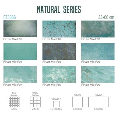 SERAPOOL NATURAL SERİ FİRUZE MİX