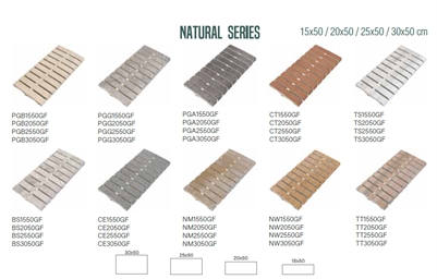SERAPOOL NATURAL SERİ FLEX IZGARA 15X50CM