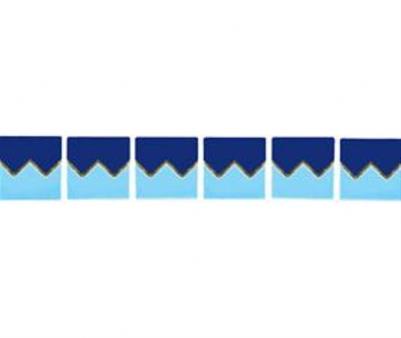 PORSELEN MİNİSER BORDÜRLER 5x5 cm KOBALT-AÇIKMAVİ(ZİGZAGLI)