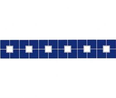 PORSELEN MİNİSER BORDÜRLER 5x5 cm KOBALT-BEYAZ (SQUARE)