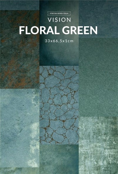 betsan vision seri floral green 33x66cm
