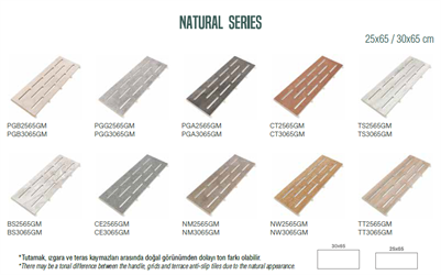 SERAPOOL NATURAL SERİ MONOBLOK IZGARA 25X65CM