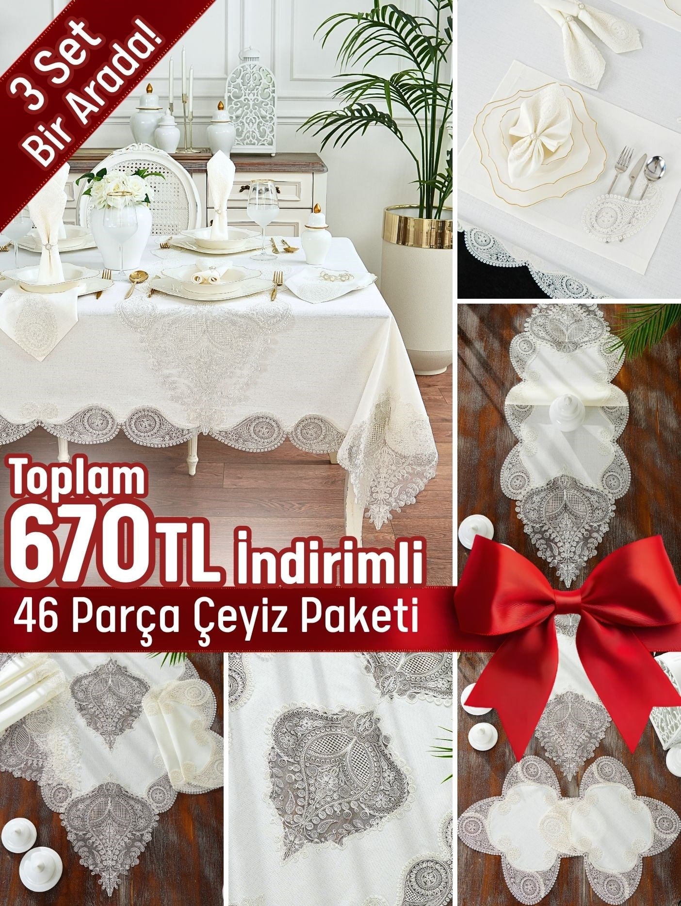 Salkım Model Lüx Avantajlı Çeyiz Seti