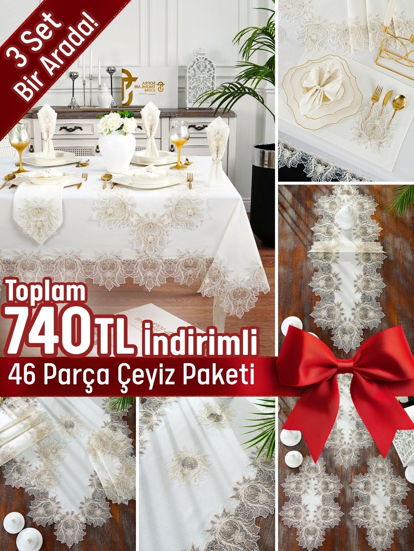 Taj Mahal Model Lüx Avantajlı Çeyiz Seti